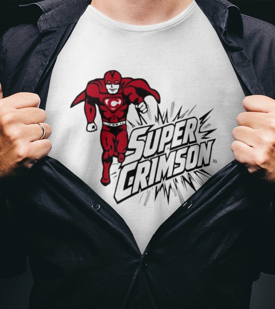 Super Crimson Hero Heart Emblem Burst T-Shirt