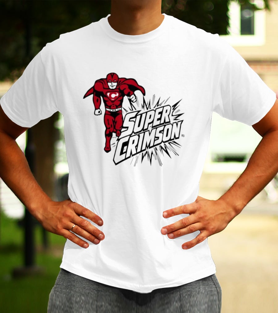 Super Crimson Hero Heart Emblem Burst T-Shirt