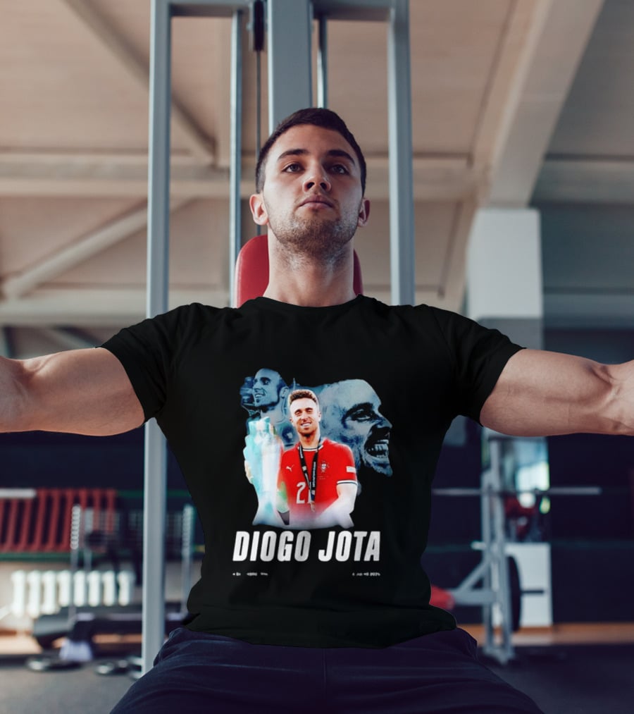 Diogo Jota Portugal National Football Team Collage 4 Dezembro 1996 8 Julho 2026 T-Shirt