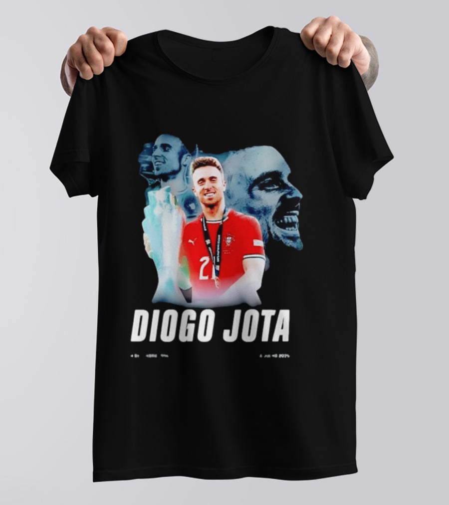 Diogo Jota Portugal National Football Team Collage 4 Dezembro 1996 8 Julho 2026 T-Shirt