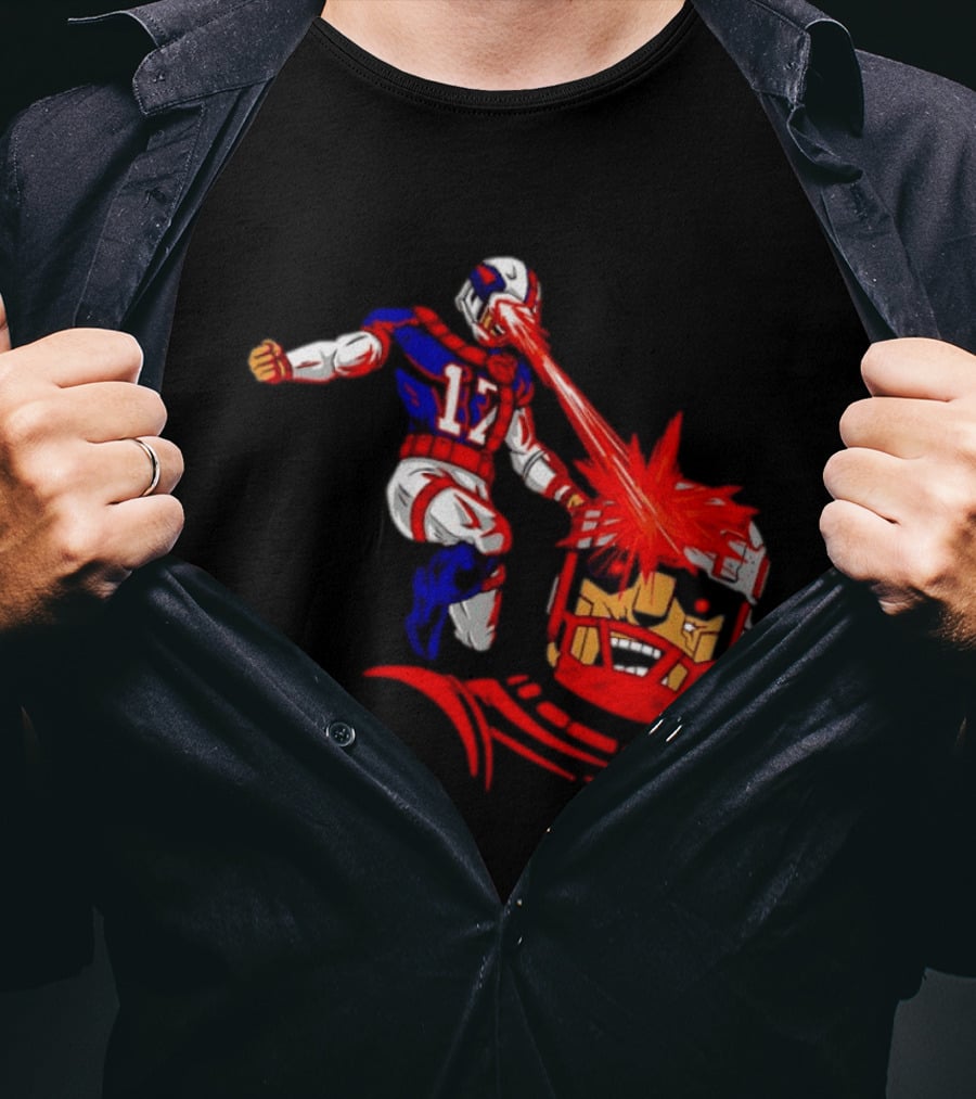 Buffalo Bills Josh Allen Laser Eyes Vs. Bo Jackson Battle Arena T-Shirt