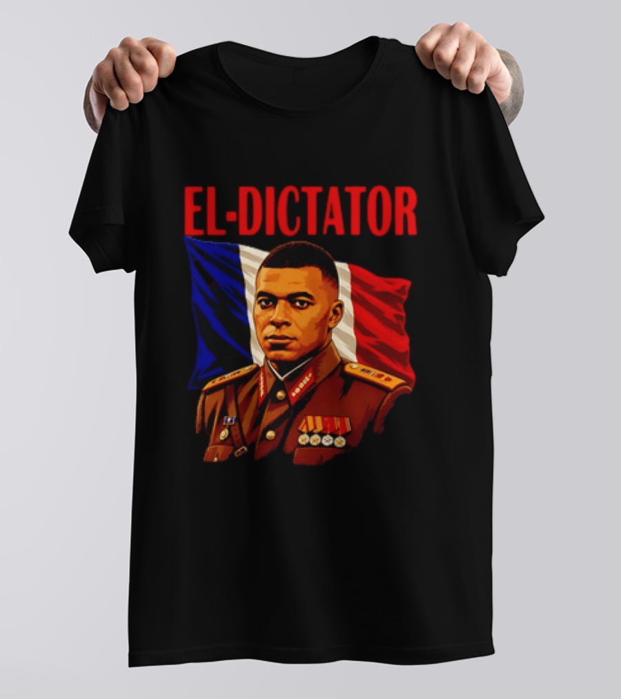 Kylian Mbappe El Dictator French Flag Concept T-Shirt
