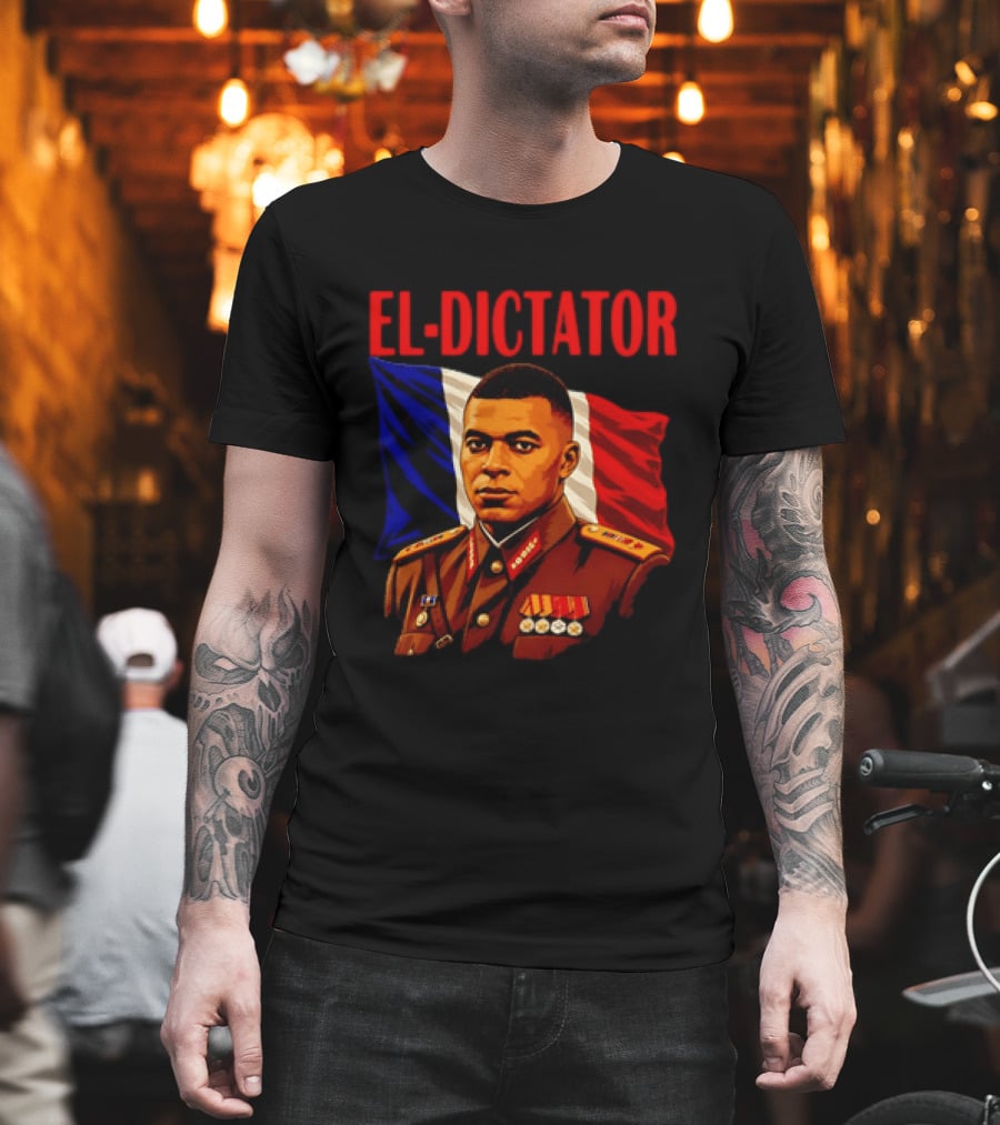 Kylian Mbappe El Dictator French Flag Concept T-Shirt
