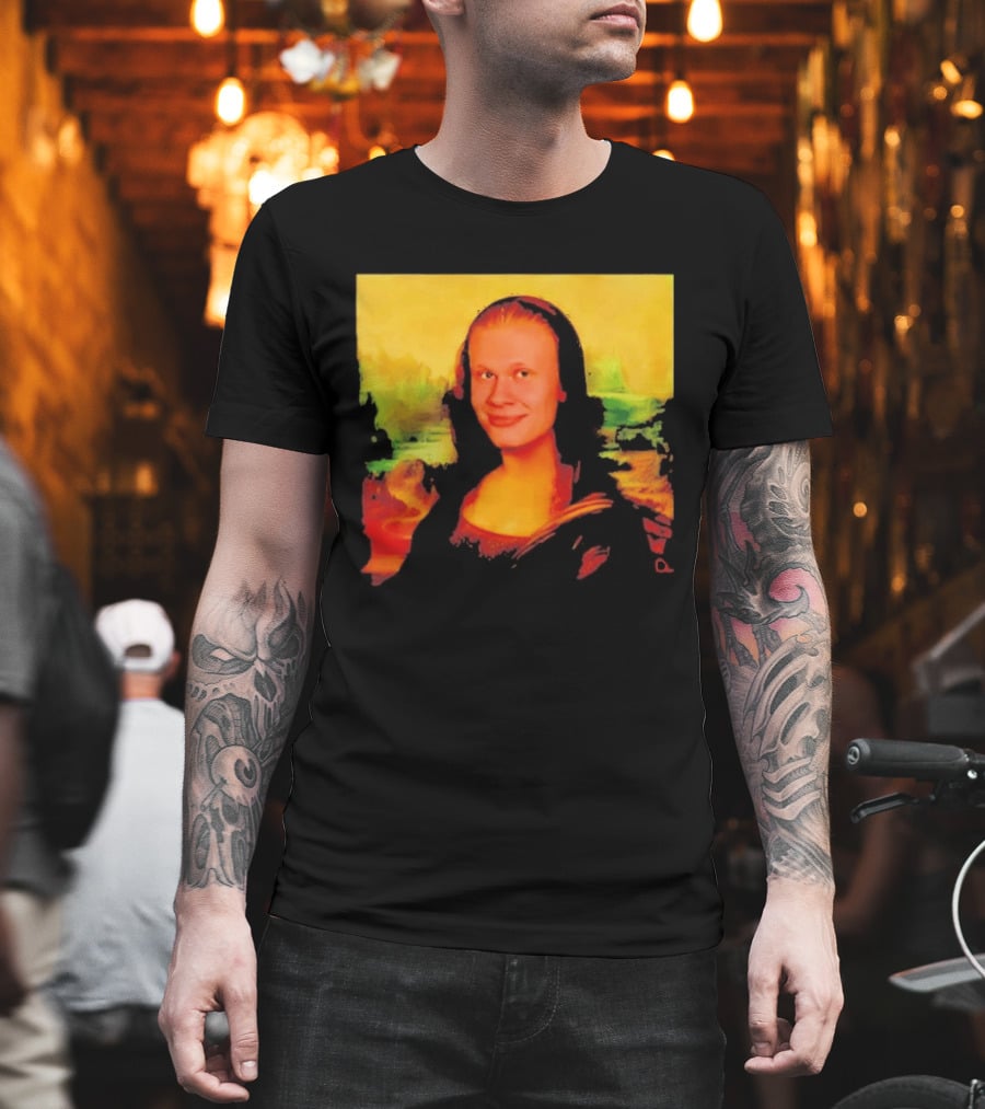 Mona Lisa Erling Haaland Manchester City Meme T-Shirt