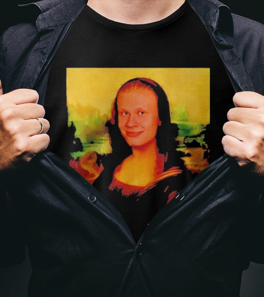Mona Lisa Erling Haaland Manchester City Meme T-Shirt