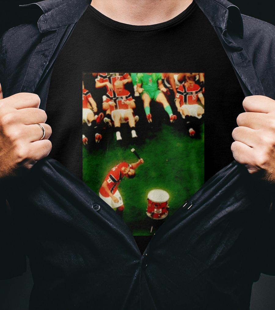 Erling Haaland Norway Football Team Drummer Celebration 26WC T-Shirt