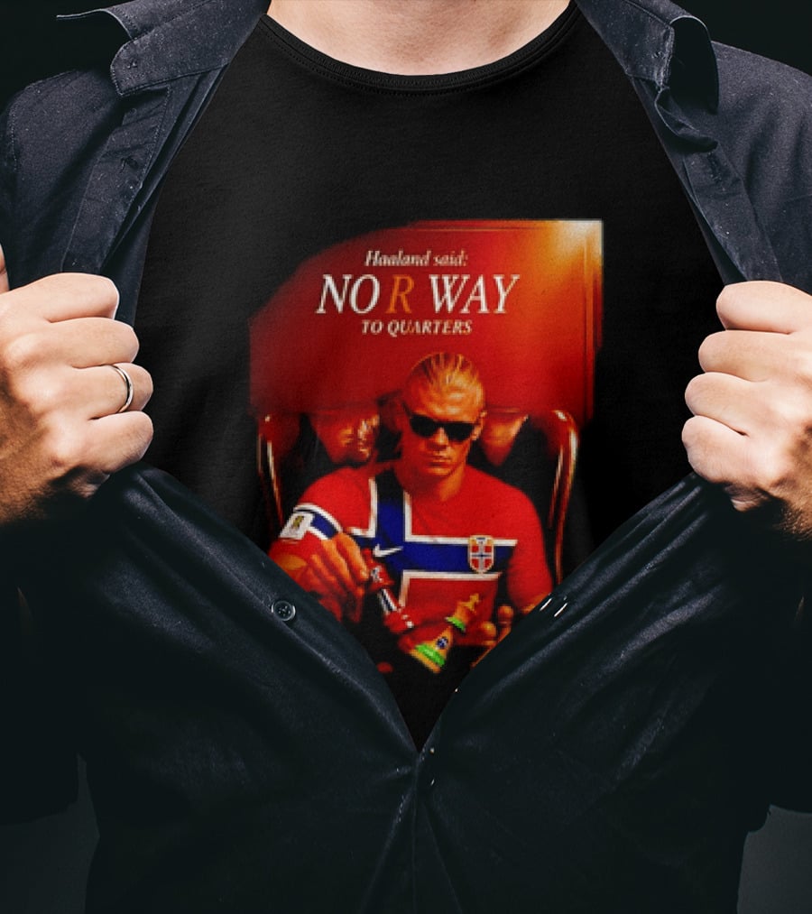 Haaland Said NO R WAY To Quarters Norway Flag Chess T-Shirt