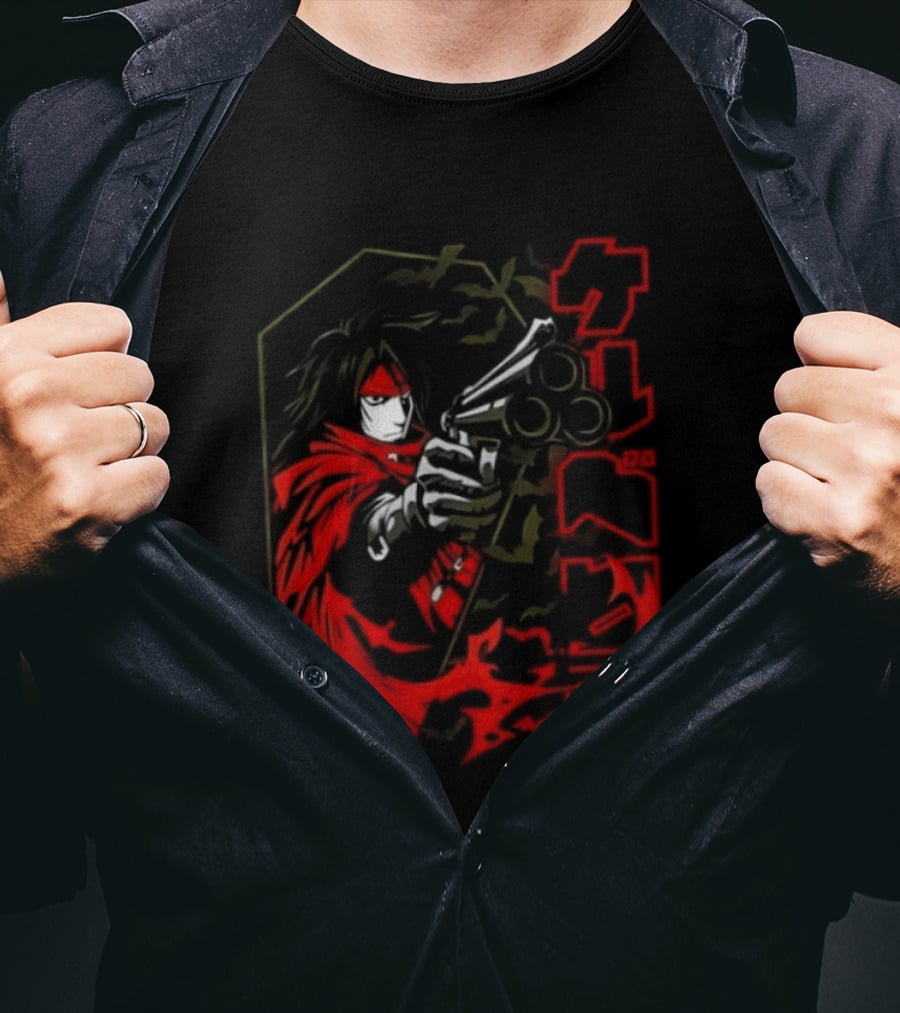 Vincent Valentine Final Fantasy VII Lock N Load Manga T-Shirt