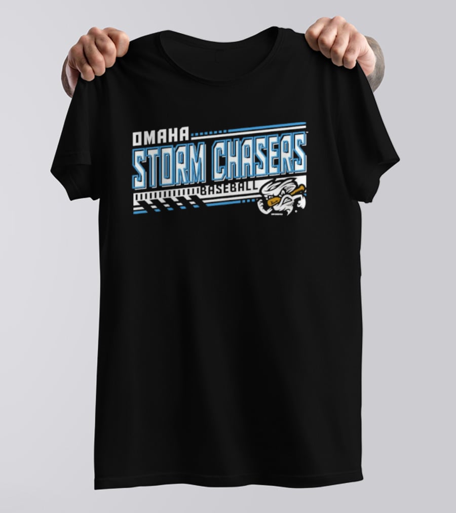 Omaha Storm Chasers Baseball Team Mascot Batting Theme Vintage Sports T-Shirt