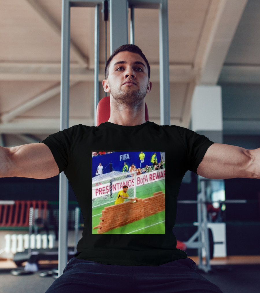 Vozinha Cape Verde FIFA Goalkeeper Meme Brick Wall Soccer Humor T-Shirt