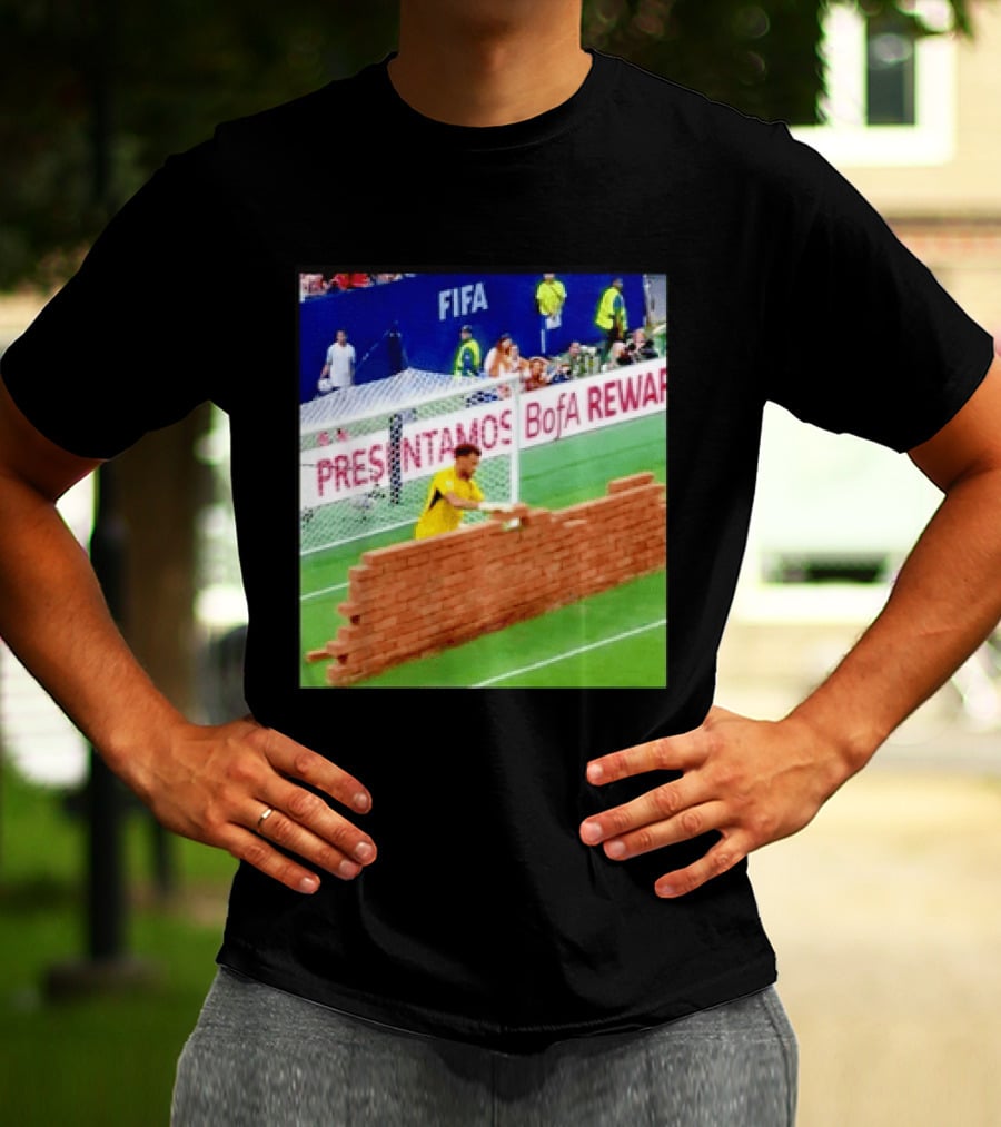Vozinha Cape Verde FIFA Goalkeeper Meme Brick Wall Soccer Humor T-Shirt