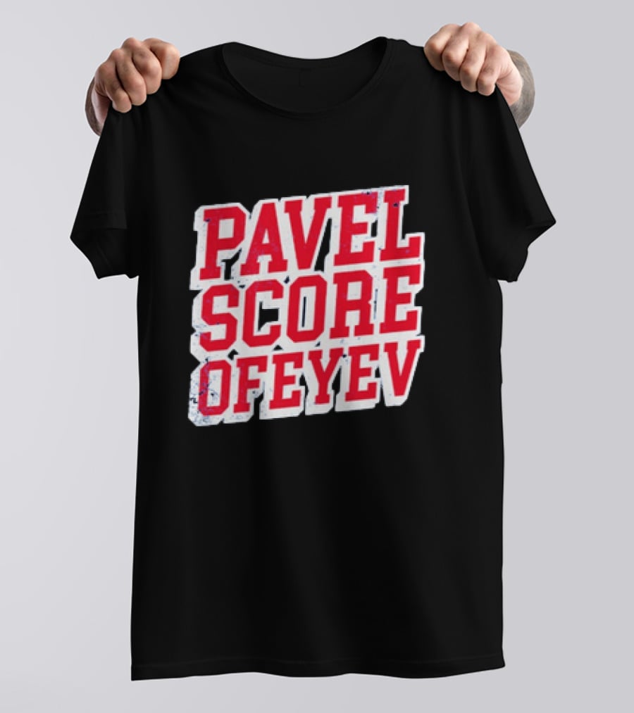 Pavel Score Vegas Golden Knights Distressed Dorofeyev T-Shirt
