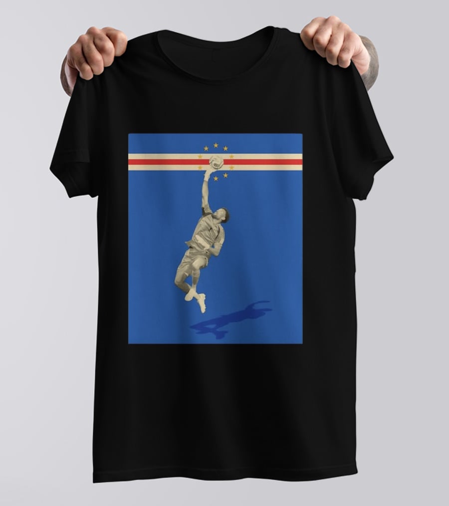 Vozinha Cape Verde African Cup Of Nations Soccer Star Goalkeeper Save T-Shirt