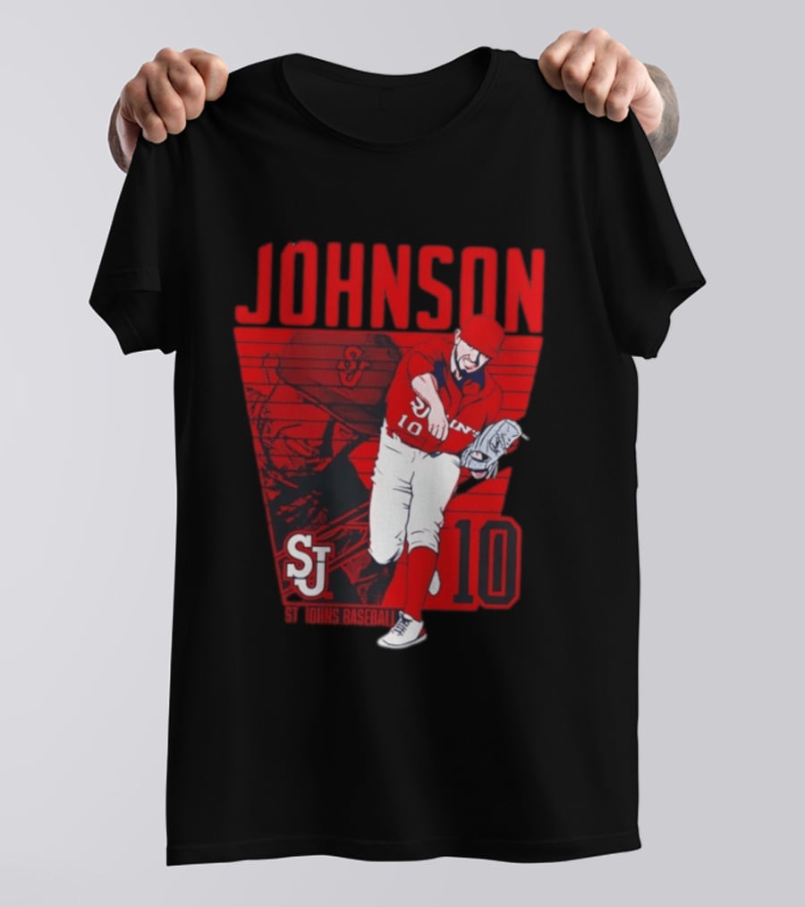St. John's Baseball Johnson 10 Player Action T-Shirt
