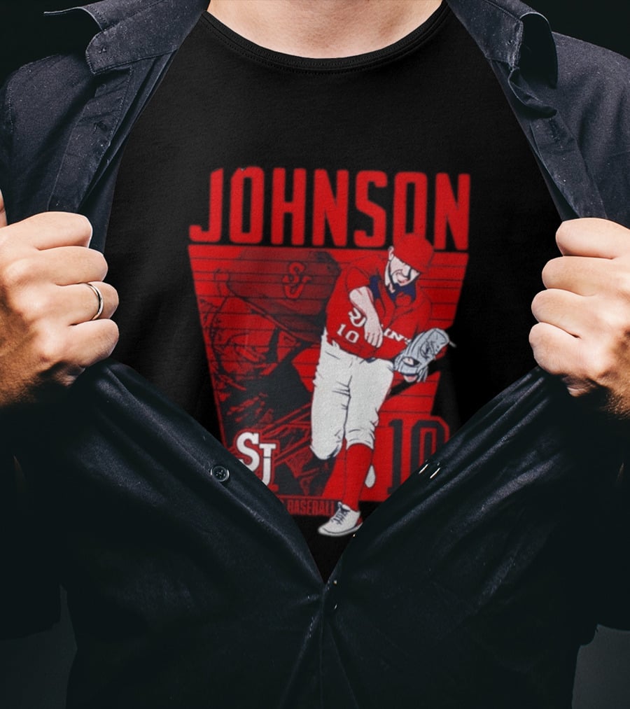 St. John's Baseball Johnson 10 Player Action T-Shirt