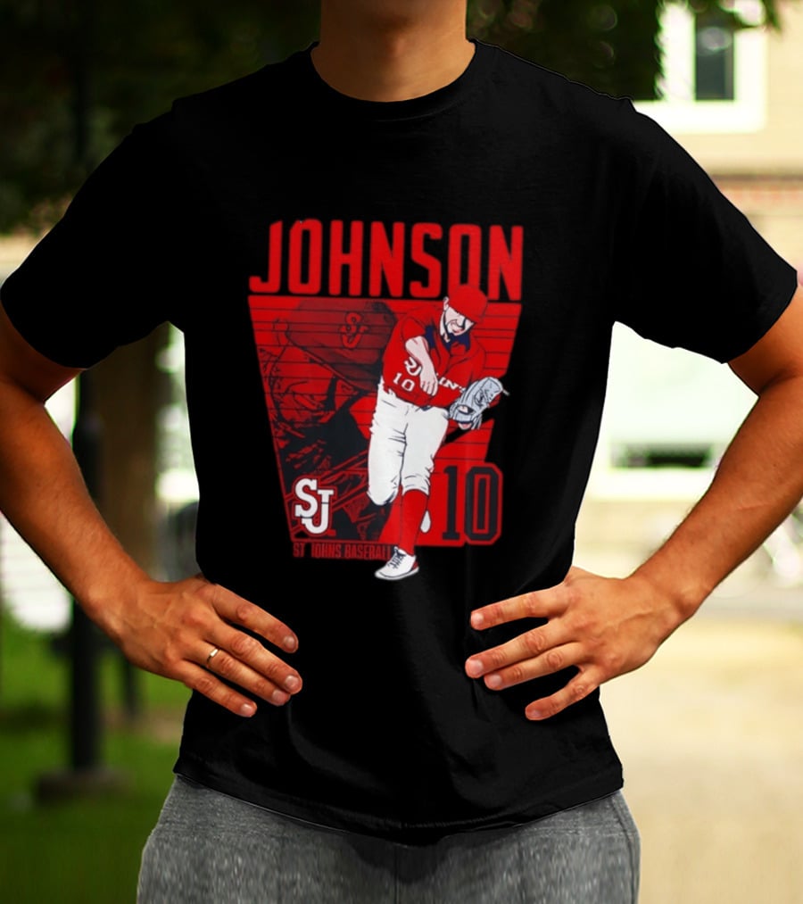 St. John's Baseball Johnson 10 Player Action T-Shirt