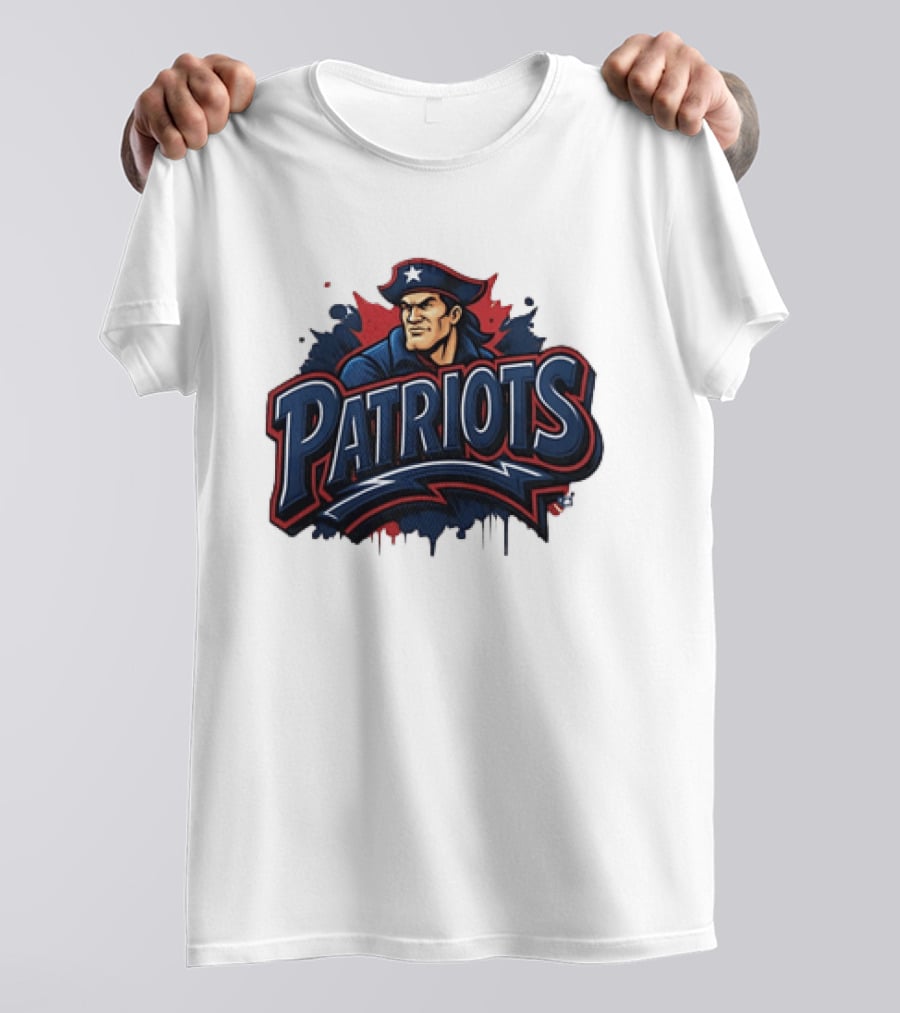 New England Patriots Graffiti Pat Patriot Iconic Team T-Shirt