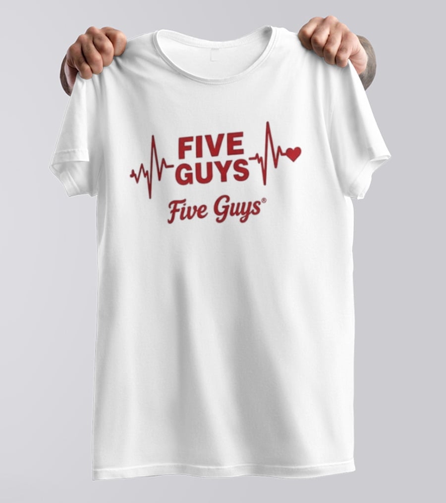 Heartbeat Love Five Guys Addiction T-Shirt