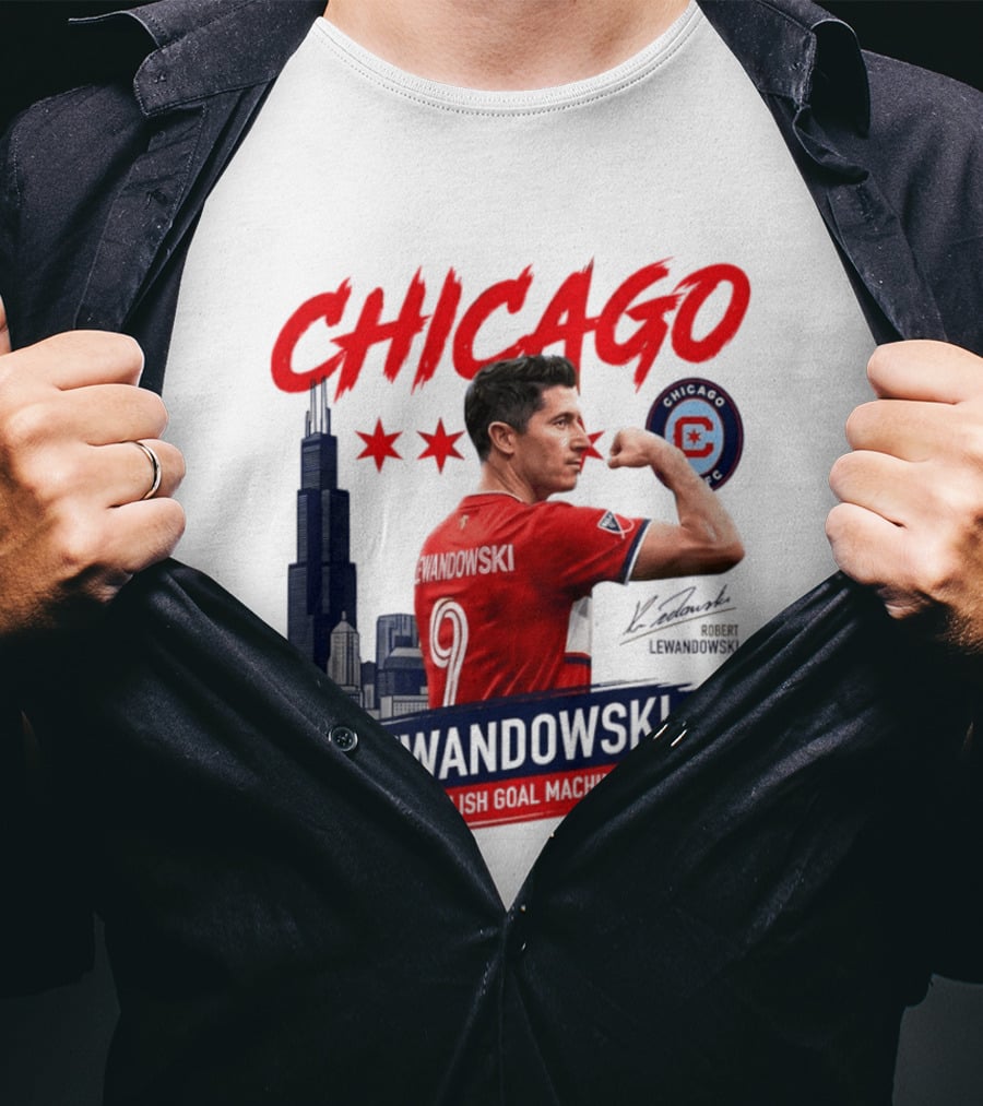 Chicago Fire FC Lewandowski The Polish Goal Machine T-Shirt
