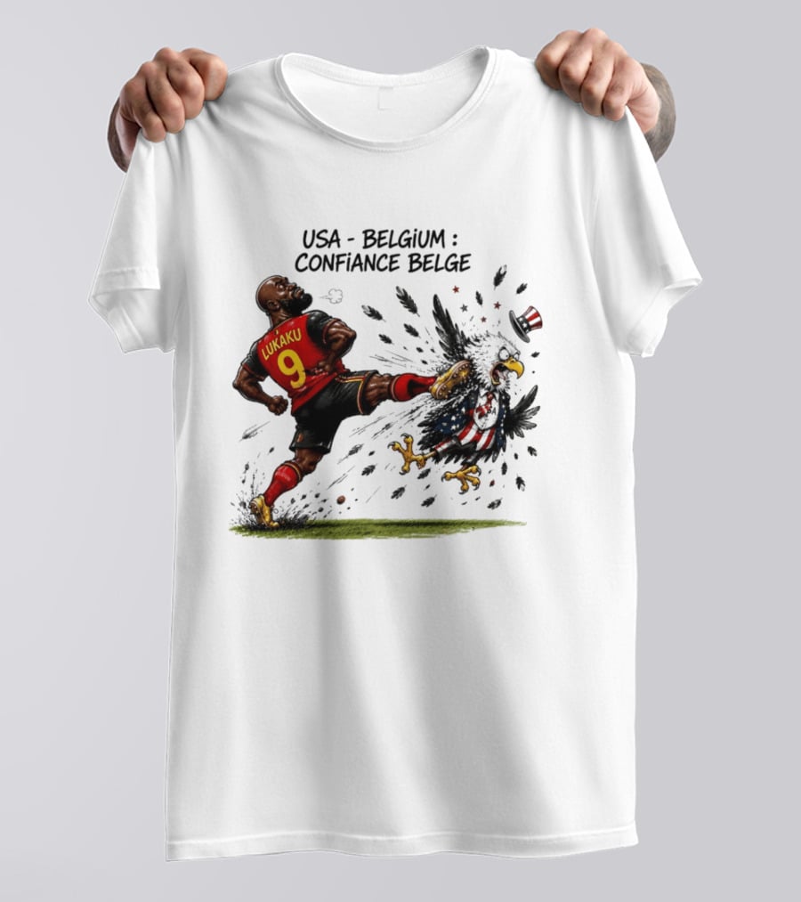 USA Belgium Confiance Belge Romelu Lukaku Cartoon T-Shirt