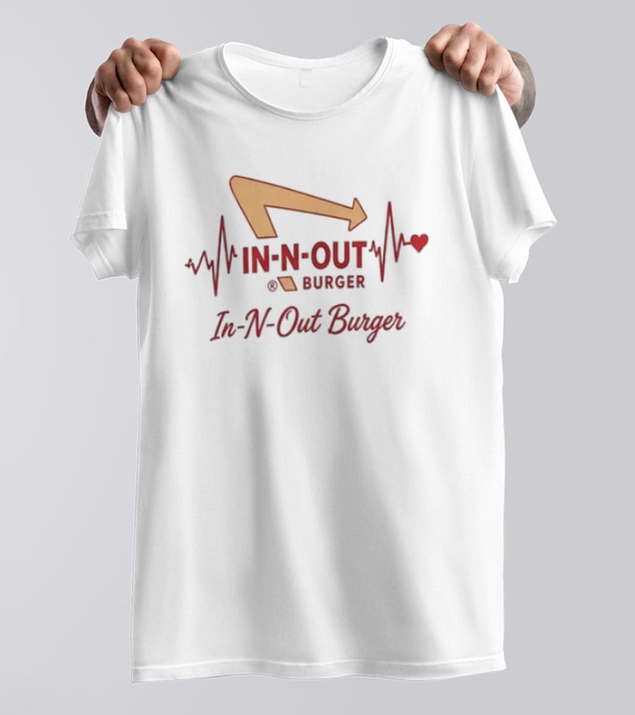 In N Out Burger Heartbeat Lover Addiction T-Shirt