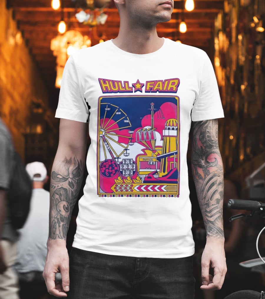 Hull Fair Patties Carnival Ferris Wheel And Helter Skelter Fun Attractions T-Shirt