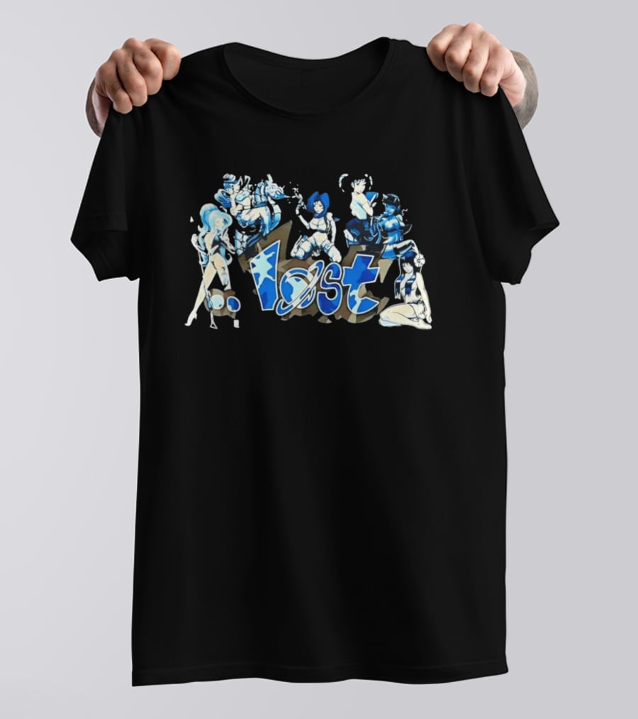Lost Anime Girls With Weapons And Creatures T-Shirt