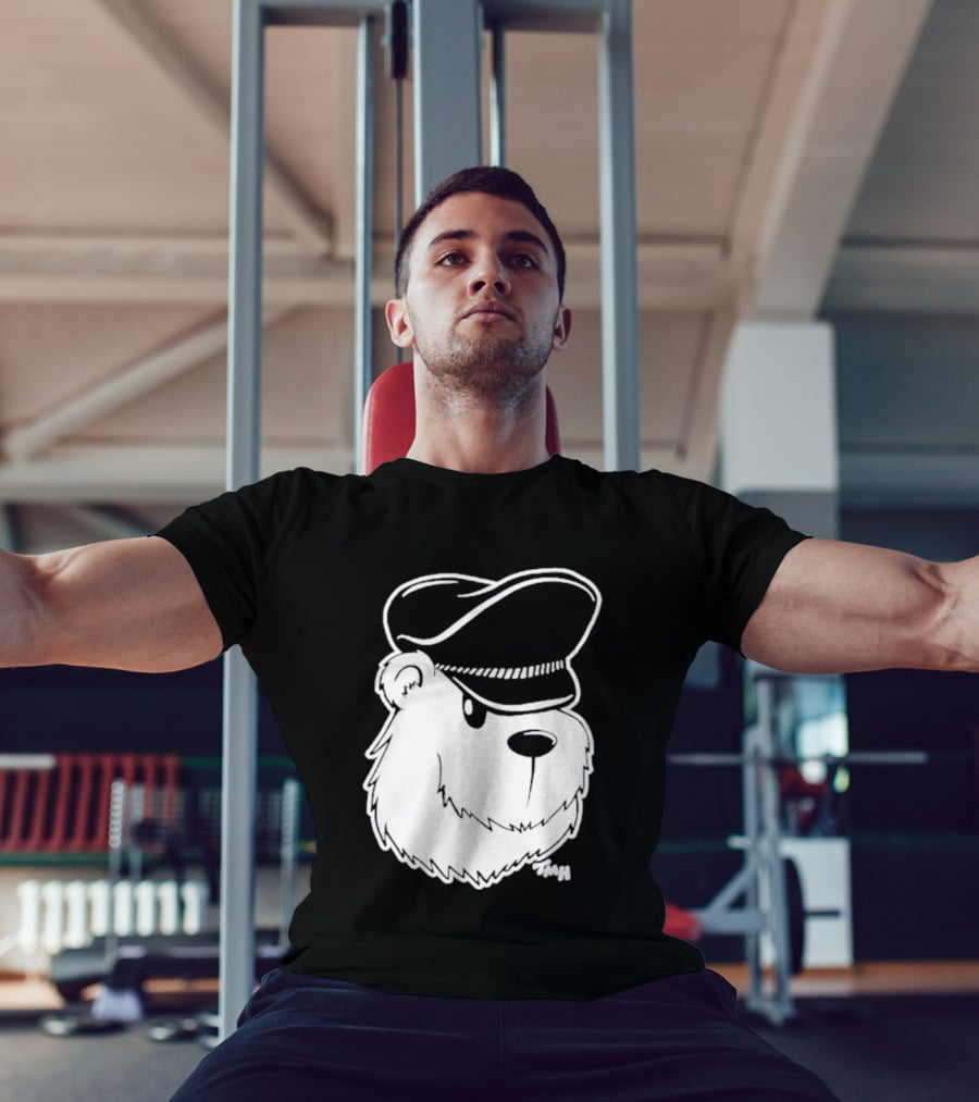 Bear With Police Officer Hat T-Shirt