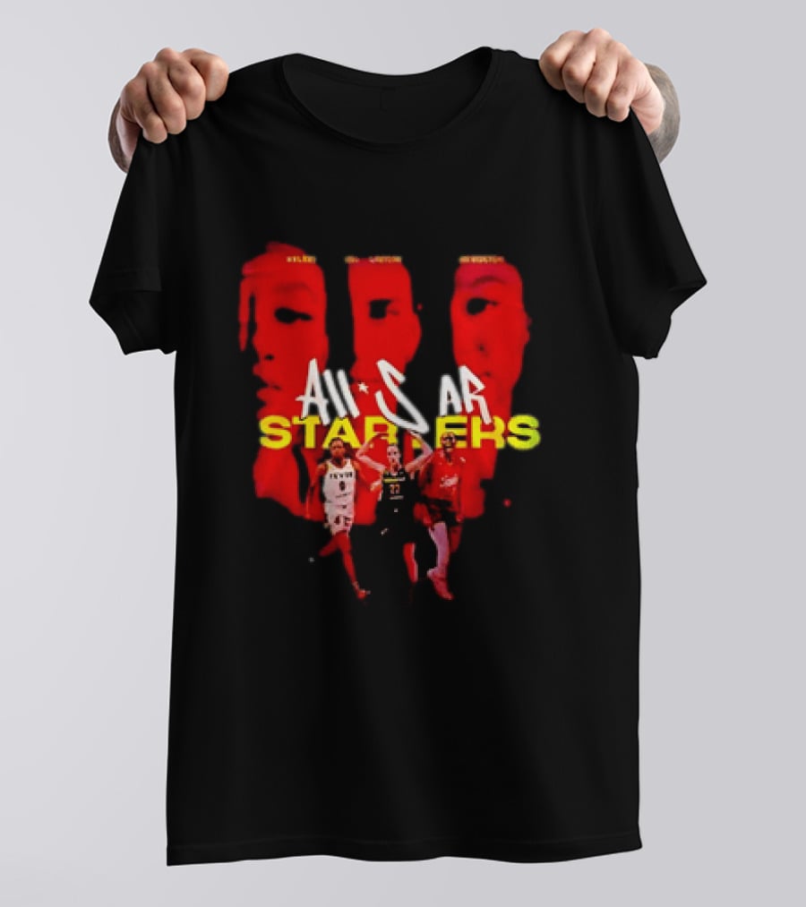 Caitlin Clark Kelsey Mitchell Aliyah Boston All Star Starters Indiana Fever T-Shirt