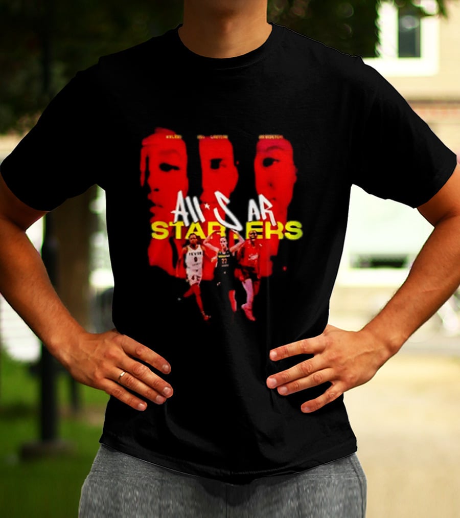 Caitlin Clark Kelsey Mitchell Aliyah Boston All Star Starters Indiana Fever T-Shirt