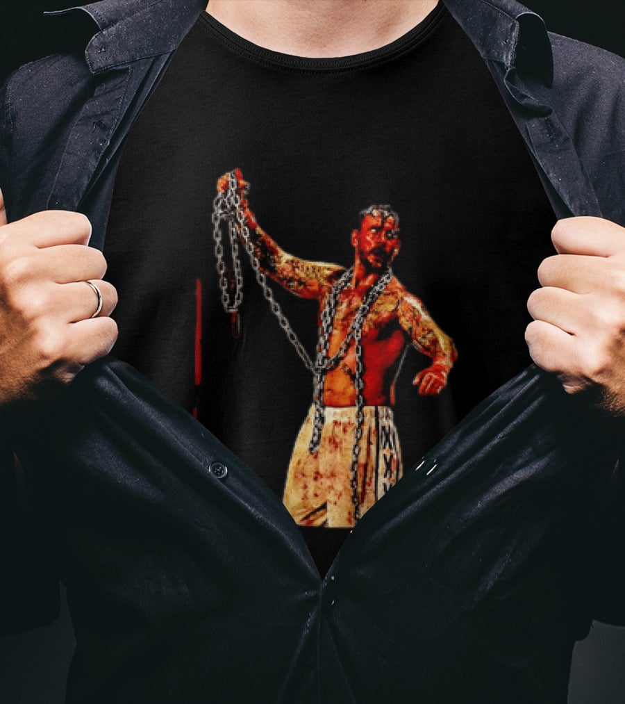 CM Punk Bloody Chain Wrestling WWE AEW Battle Attire T-Shirt