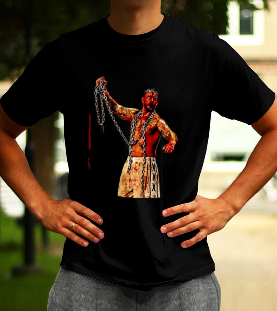 CM Punk Bloody Chain Wrestling WWE AEW Battle Attire T-Shirt