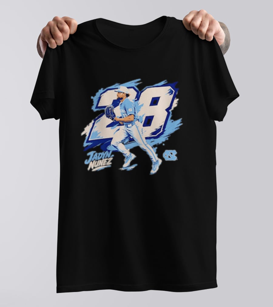 Jadyn Nunez No 28 North Carolina Tar Heels Baseball Player T-Shirt