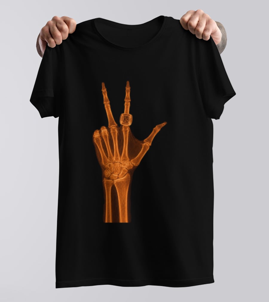 Jalen Brunson X Ray Peace Gesture With Championship Ring T-Shirt