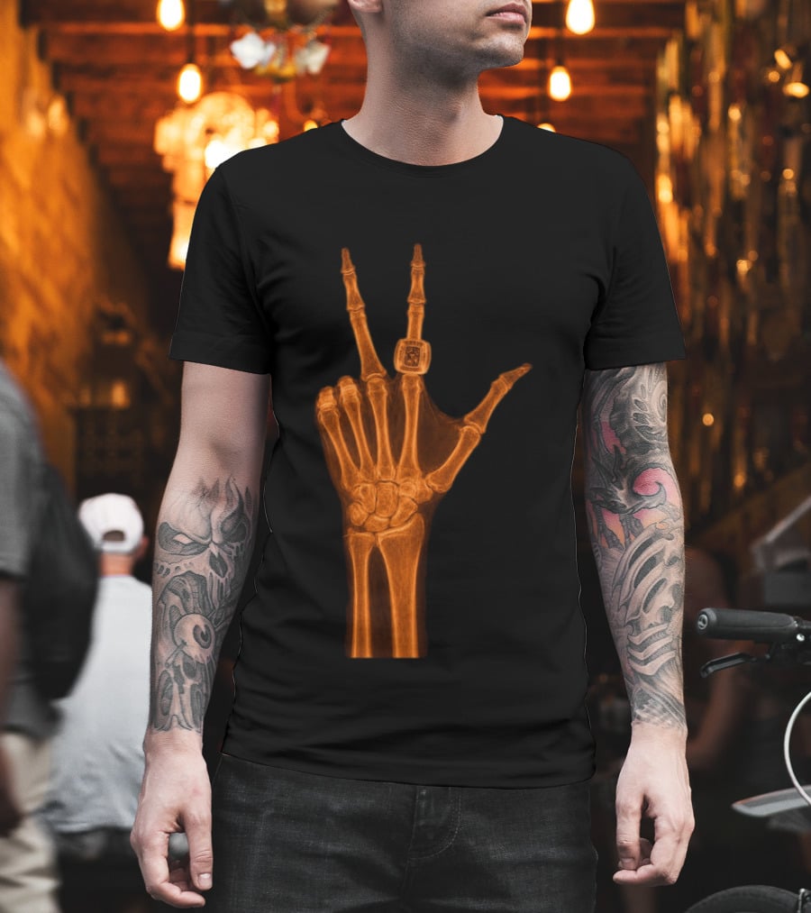 Jalen Brunson X Ray Peace Gesture With Championship Ring T-Shirt