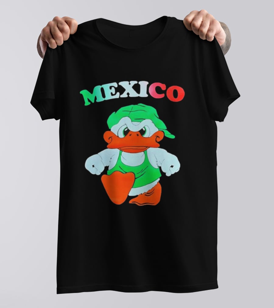Mexico Duck Cartoon Green Outfit T-Shirt