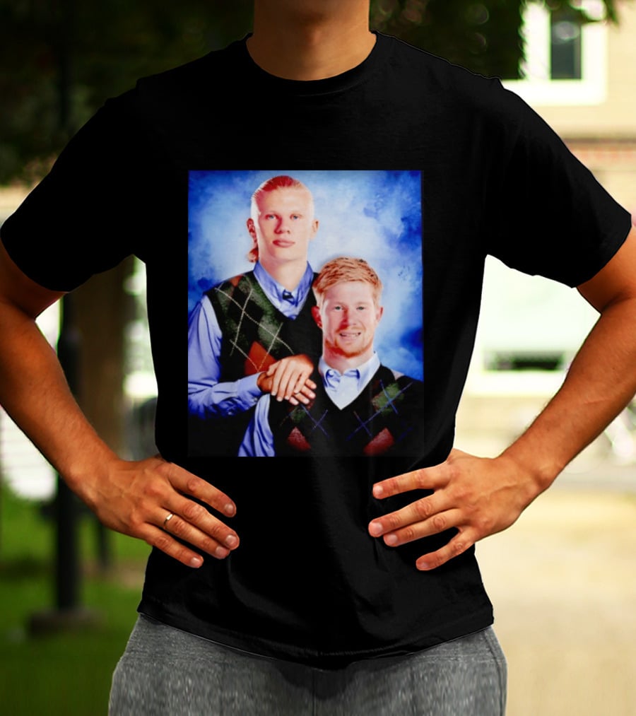 Erling Haaland Kevin De Bruyne Step Brothers Manchester City FC T-Shirt