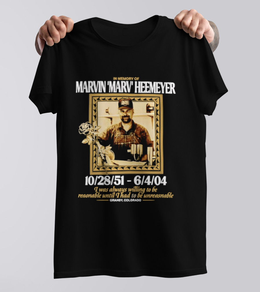 Marvin Marv Heemeyer Memorial 10/28/51 6/4/04 Granby Colorado T-Shirt
