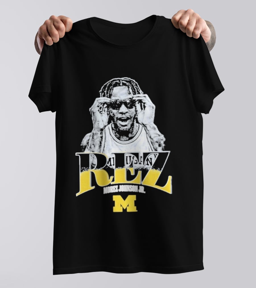 Morez Johnson M Michigan Wolverines Basketball REZ T-Shirt