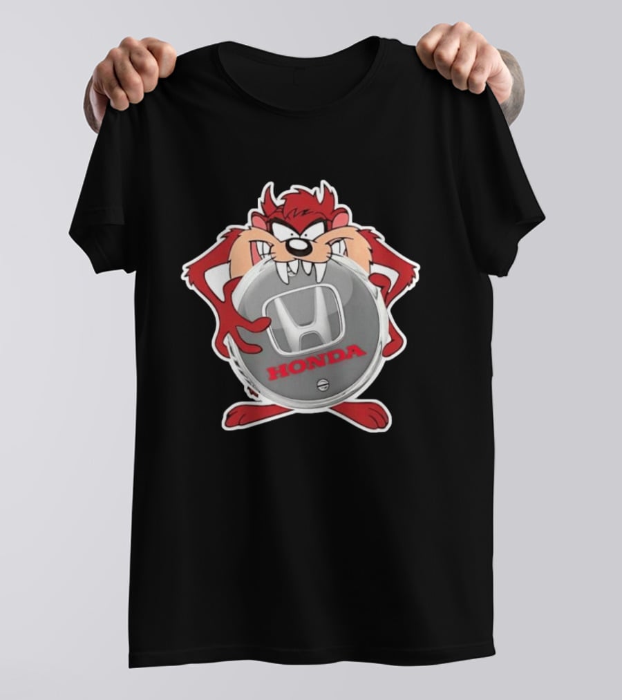 Tasmanian Devil Looney Tunes Holding Honda T-Shirt