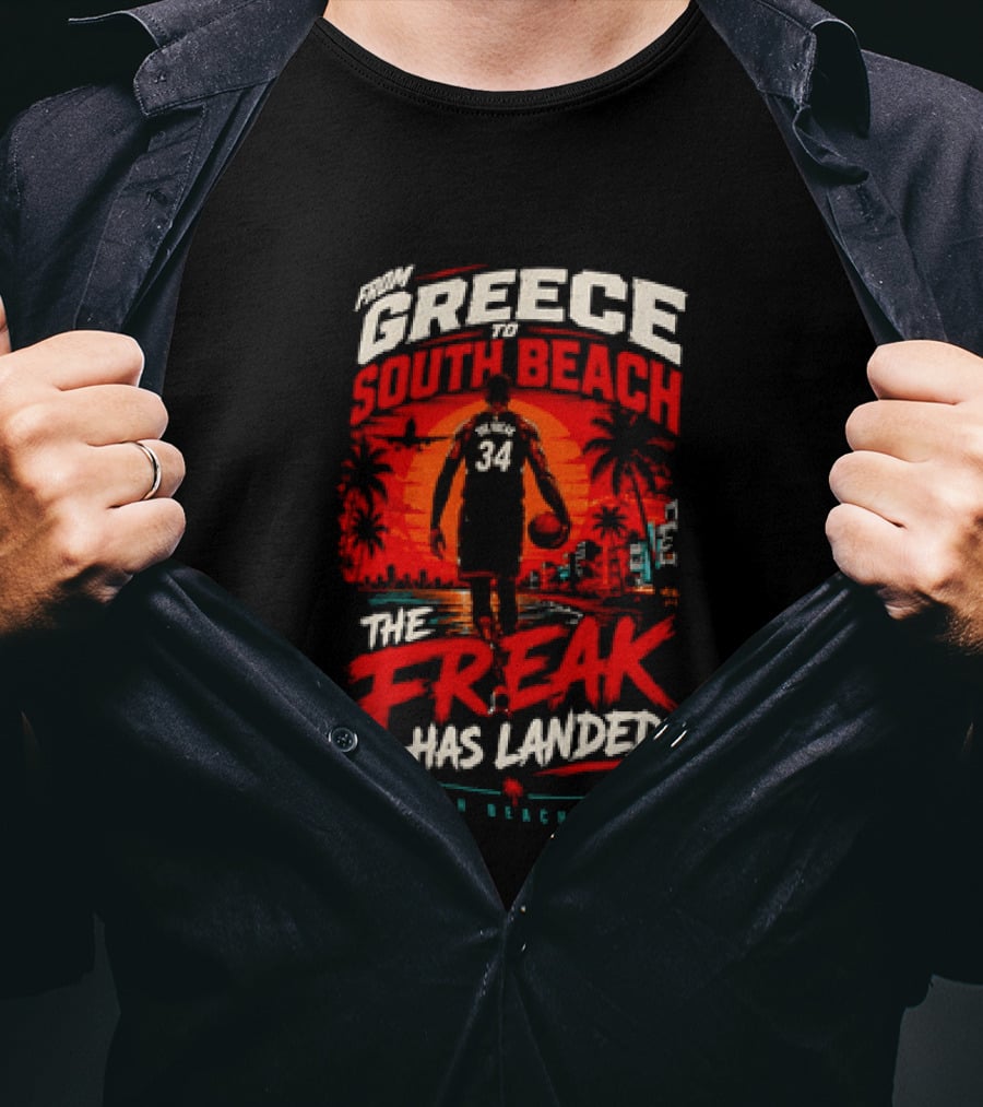 Greece South Beach The Freak Has Landed 2026 T-Shirt