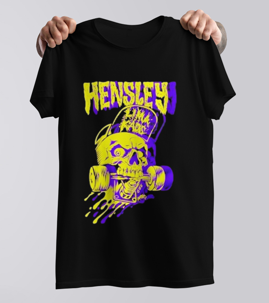 Hensley Lima Kaos Skull Skateboarding T-Shirt