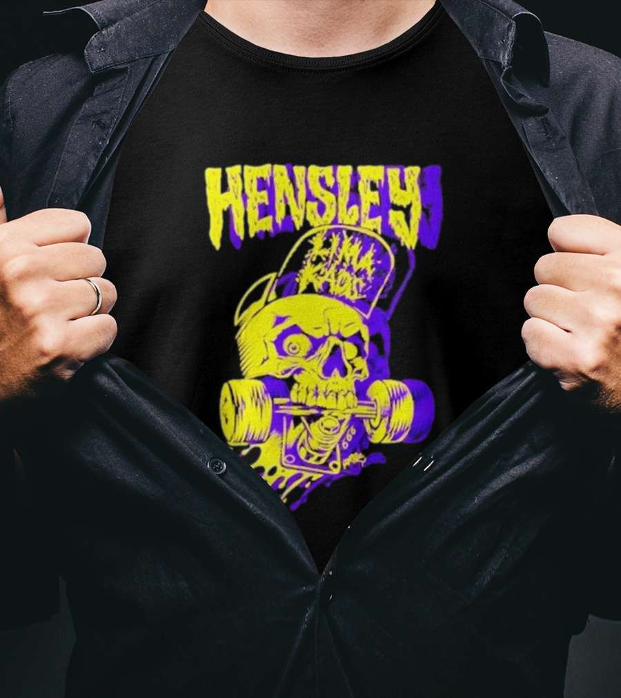 Hensley Lima Kaos Skull Skateboarding T-Shirt