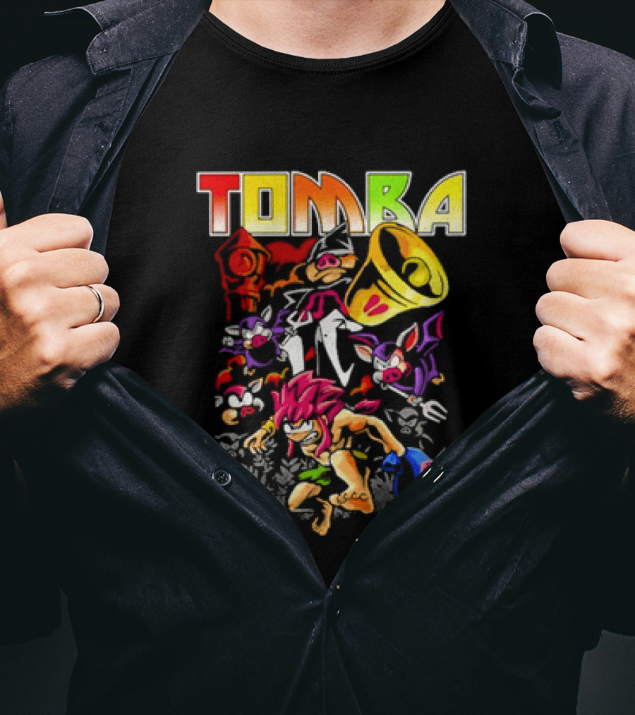 Tomba Video Game Playstation Colorful T-Shirt
