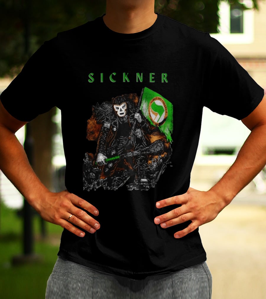 Sickner Mask Warrior Always And Forever Antifascist Hurling Stick T-Shirt