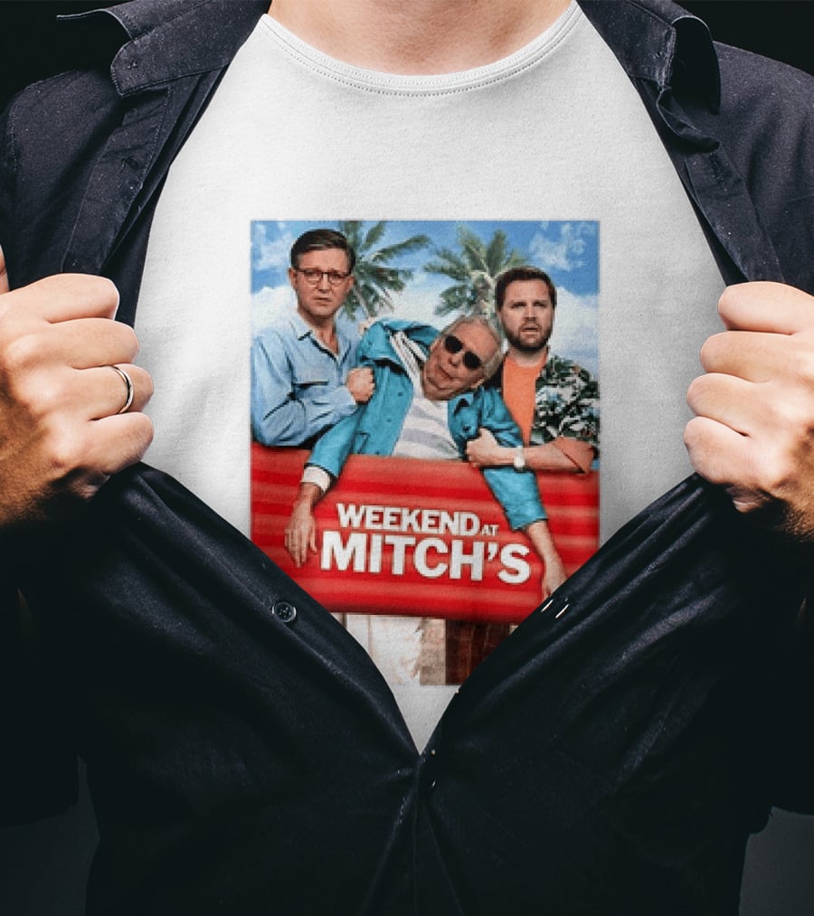 Weekend At Mitch's Meme Mitch McConnell Tropical Comedy T-Shirt