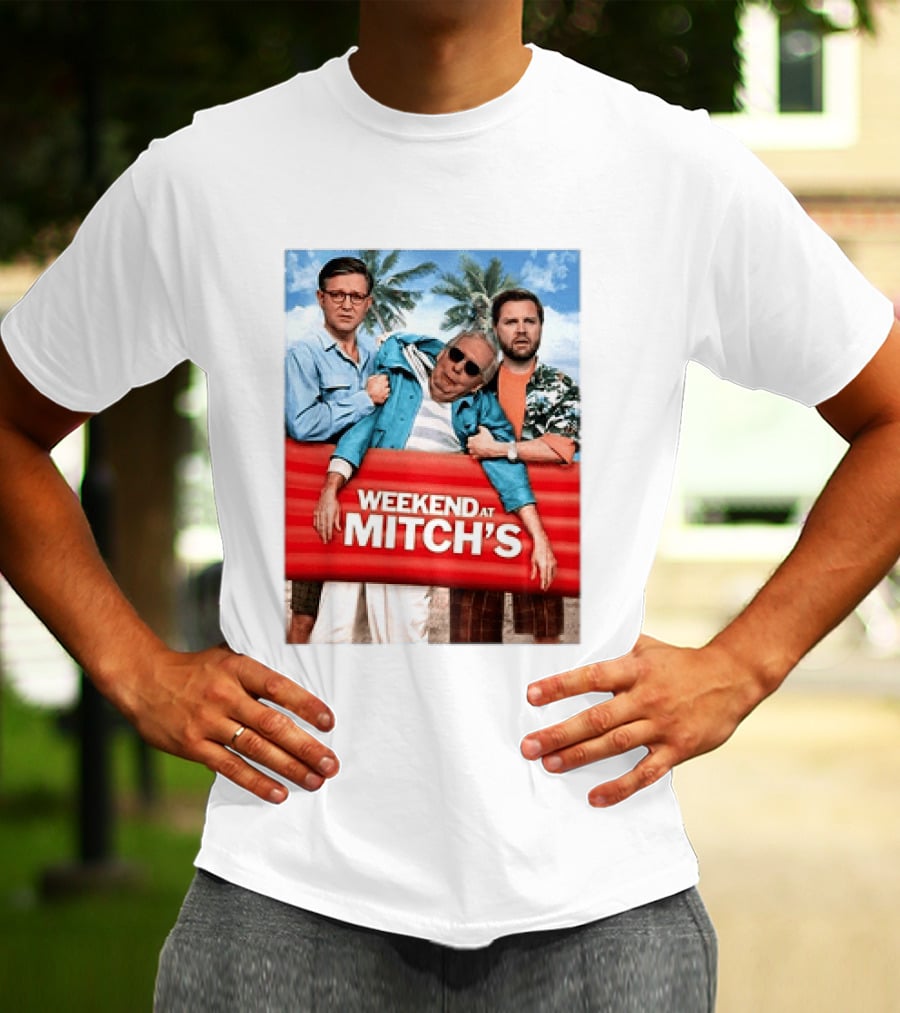 Weekend At Mitch's Meme Mitch McConnell Tropical Comedy T-Shirt