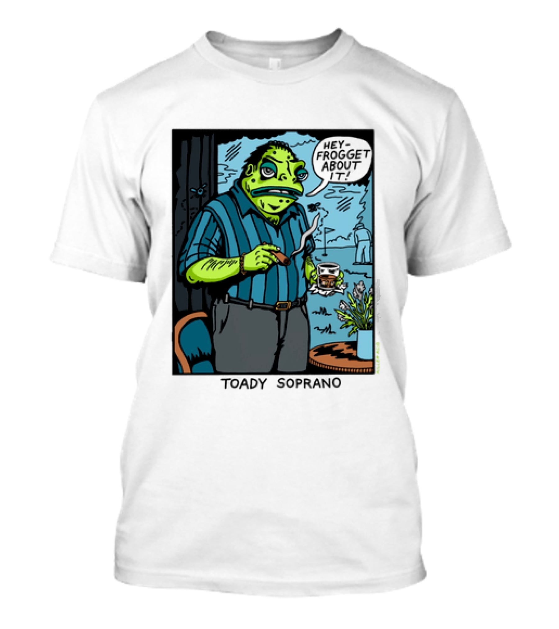 Toady Soprano Hey Frogget About It Killer Acid T-Shirt