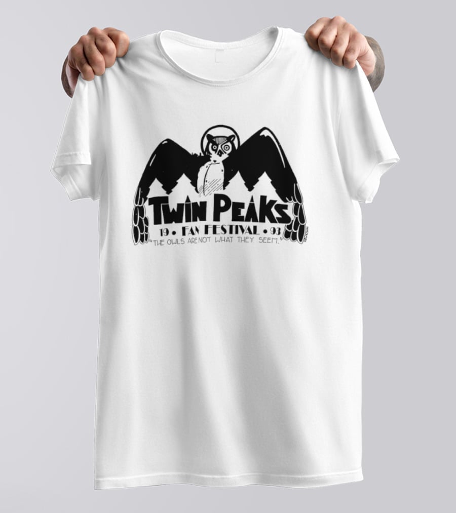 Twin Peaks Fan Festival 1993 The Owls Are Not What They Seem T-Shirt