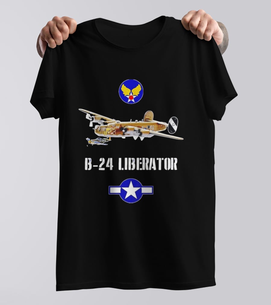 B 24 Liberator Wings Of War Air Force Tactical Escort T-Shirt